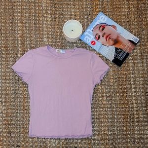 Popular 21 Pink Ribbed Blouse